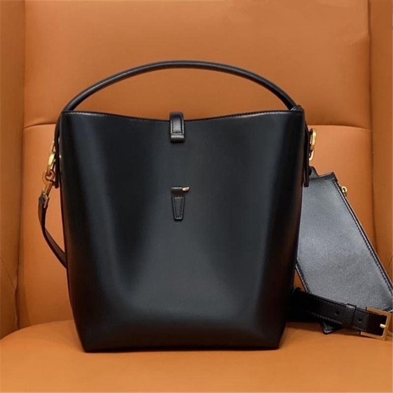 NEW Designer Bag Shiny Leather bucket bag Shoulder Bags Women bags crossbody tote 2-in-1 mini Purse high quality Luxurys handbags