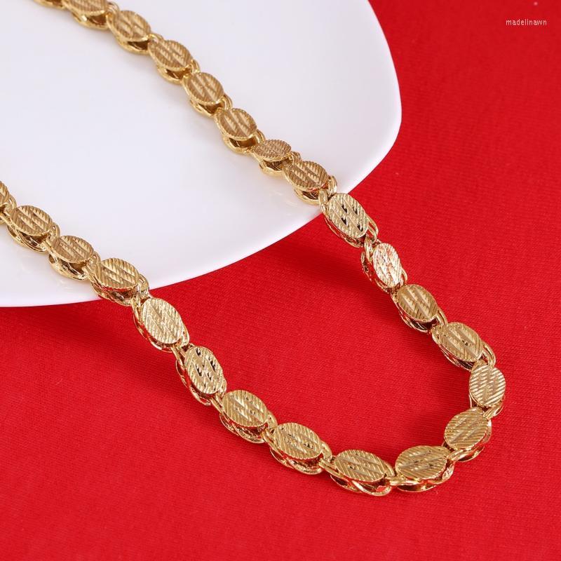 Chains Length 60cm Width 7mm Ethiopian Thick Necklaces Gold Color Africa Eritrea Chunky Chain Dubai Arab Jewelry
