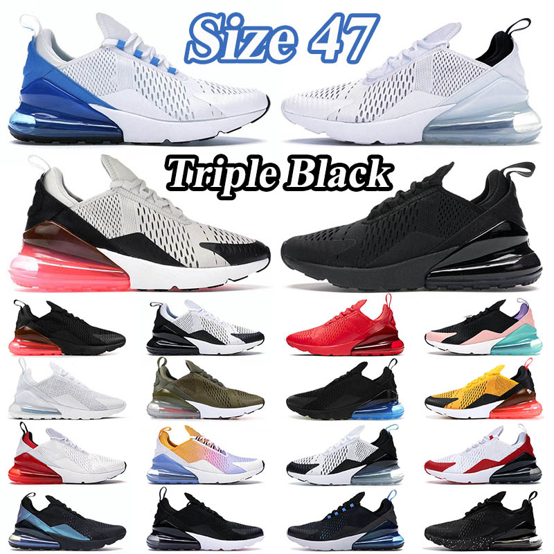  Size 47 News 270s Men Woman Running Shoes 270 Triple White Black Oreo Barely Rose Dusty Cactus Photo Blue University Gold Mens Trainers Womens Sports Sneakers