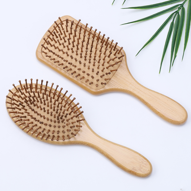  NEW Wooden Bamboo Hair Comb Healthy Paddle Brush Hair Massage Brush Hairbrush Comb Scalp Hair Care Combs Styler Styling Tools