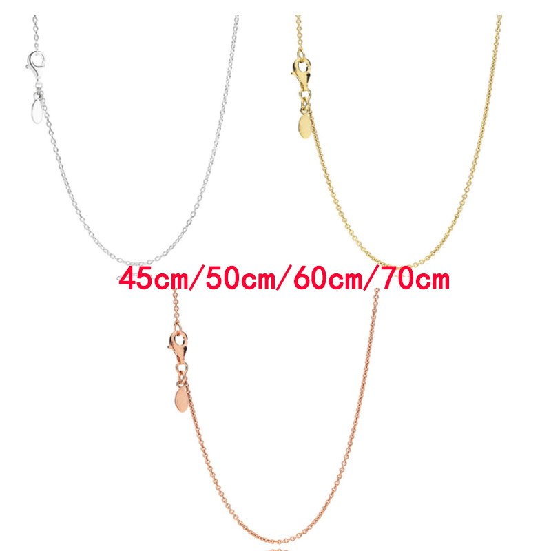   DHgate The New Popular 925 Sterling Sterling Sterling Sliding Buckle Can Adjust The Necklace Is Suitable for DIY Rose Gold Pendant Fashion Jewelry