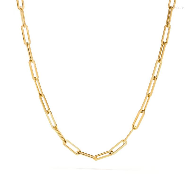  Chains 2022 Stainless Steel Link Necklace For Women And Men Fashion Jewelry Paper Clip Available In Gold Color Gift