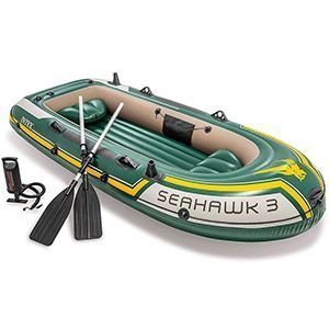 Надувная лодка Intex трехместная Seahawk-300 (Set), 295х137x43 см 68380