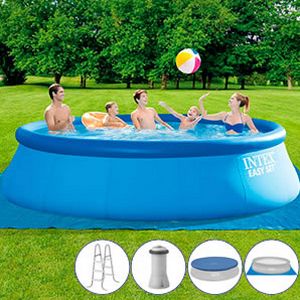 Надувной бассейн INTEX Easy Set Pool, 457х122 см + фильтр-насос + аксессуары 26168