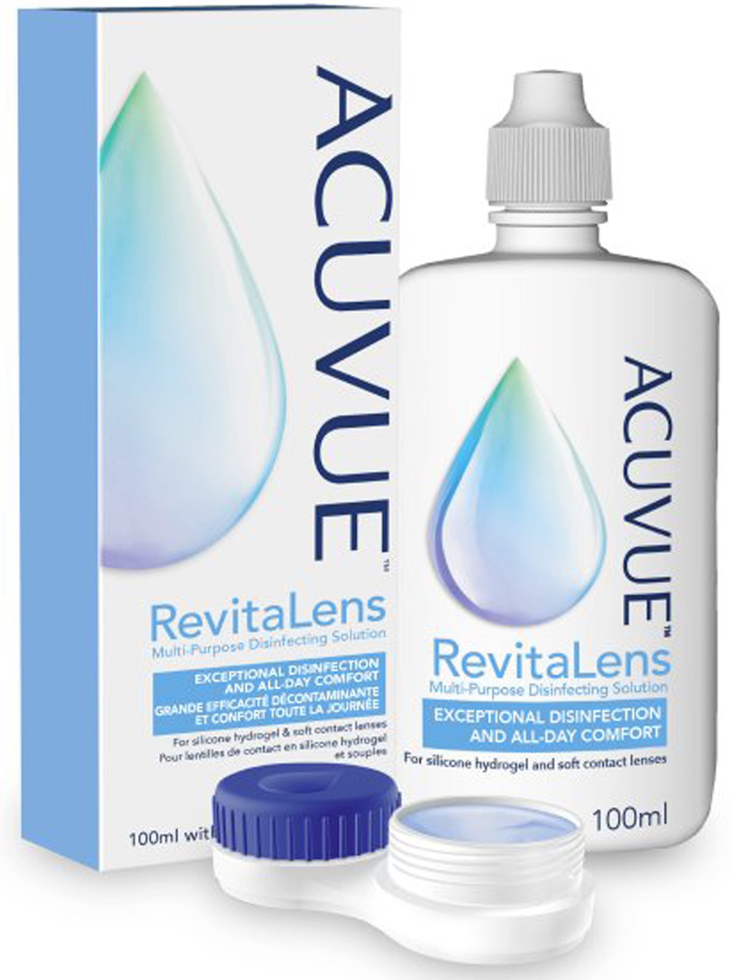 Растворы для линз ACUVUE Revitalenss 100 мл + контейнер