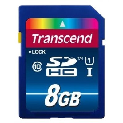Карта памти Transcend 8Gb SDHC Class 10 UHS-I (TS8GSDU1) (TS8GSDU1)