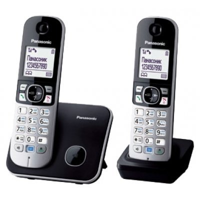 Радиотелефон Panasonic KX-TG6812 черный (KX-TG6812RUB)