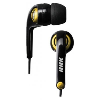 Наушники BBK EP-1250S черные с желтым (EP-1250S черные с желтым)