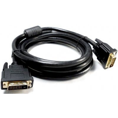 Кабели DVI VCOM  PlanetaShop Кабель VCOM DVI-DVI Dual Link (25M-25M), 3m, 2 фильтра, позолоченные контакты (VDV6300-3M)