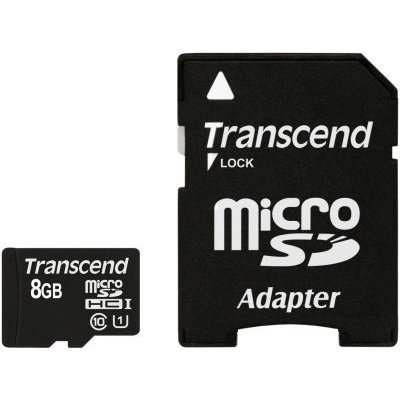 Карта памти Transcend 8GB microSDHC Class 10 UHS-I 300X PREMIUM + adapter (TS8GUSDU1)