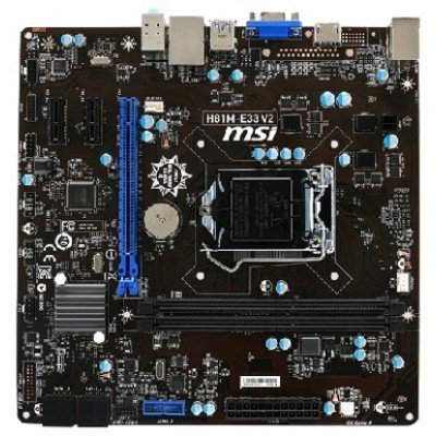 Материнские платы ПК MSI  PlanetaShop Материнска плата ПК MSI H81M-E33 V2 (H81M-E33 V2)