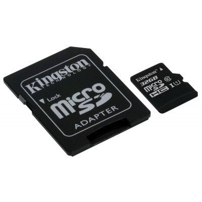 Карты памти Kingston Карта памти Kingston 32GB microSDHC Class 10 SDC10G2/32GB UHS-I (SDC10G2/32GB)