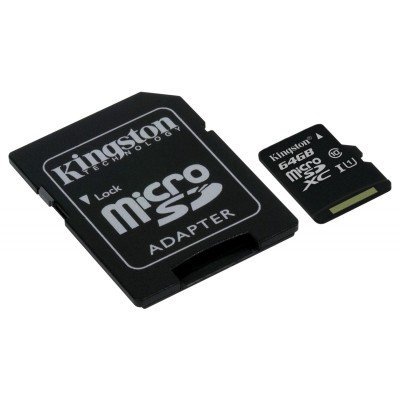 Карты памти Kingston  PlanetaShop Карта памти Kingston 64GB microSDXC Class 10 SDC10G2/64GB UHS-I (SDC10G2/64GB)