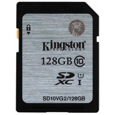 Карты памти Kingston  PlanetaShop Карта памти Kingston 128GB SDHC Class 10 SD10VG2/128GB (SD10VG2/128GB)