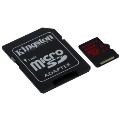 Карты памти Kingston  PlanetaShop Карта памти Kingston 64GB microSD Class 10 SDCA3/64GBSP UHS-I (SDCA3/64GBSP)