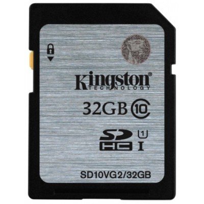 Карты памти Kingston Карта памти Kingston 32Gb SDHC Class 10 SD10VG2/32GB (SD10VG2/32GB)