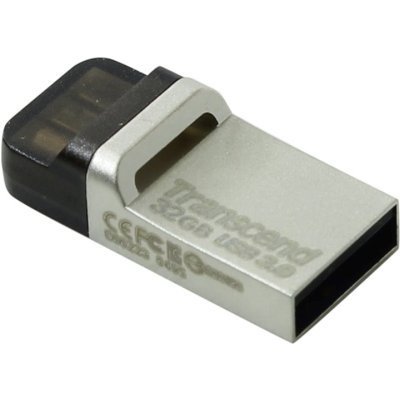 USB накопитель Transcend 32GB JETFLASH 880 серебристый (TS32GJF880S)