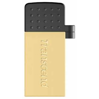 USB накопитель Transcend 8GB JETFLASH 380 OTG золотистый (TS8GJF380G)