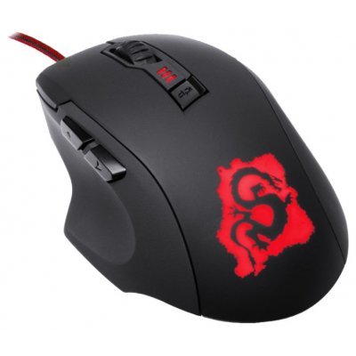 Мышь OKLICK 725G DRAGON черный/красный (SM-8560(6D) RED)