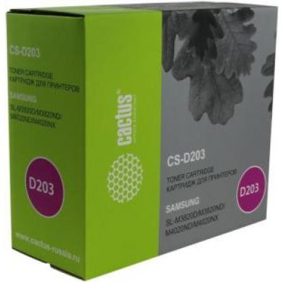 Картридж совместимый дл лазерных принтеров Cactus CS-D203E черный дл Samsung SL-M3820D/M3820ND/M4020ND/M4020NX (10000стр.) (CS-D203E)