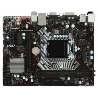 Материнские платы ПК MSI  PlanetaShop Материнска плата ПК MSI H110M PRO-VD PLUS (H110MPRO-VDPLUS)