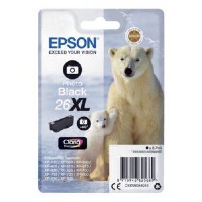 Картридж дл струйных аппаратов Epson C13T26314012 черный дл XP-600/605/700/710/800 (500стр.) (C13T26314012)