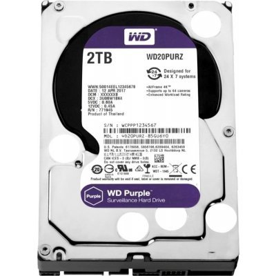 Жесткий диск серверный Western Digital WD20PURZ 2Tb (WD20PURZ)