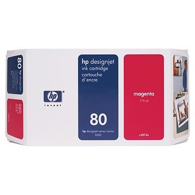 Картридж HP № 80 (C4874A) дл DesignJet 1050c/1055cm 175мл, пурпуный (C4874A)