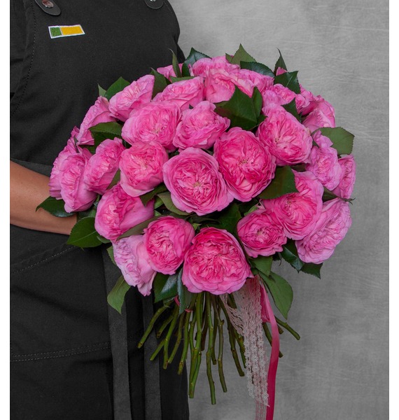 Букет-соло пионовидных роз Maria Theresia (15,25,35,51,75 или 101)
