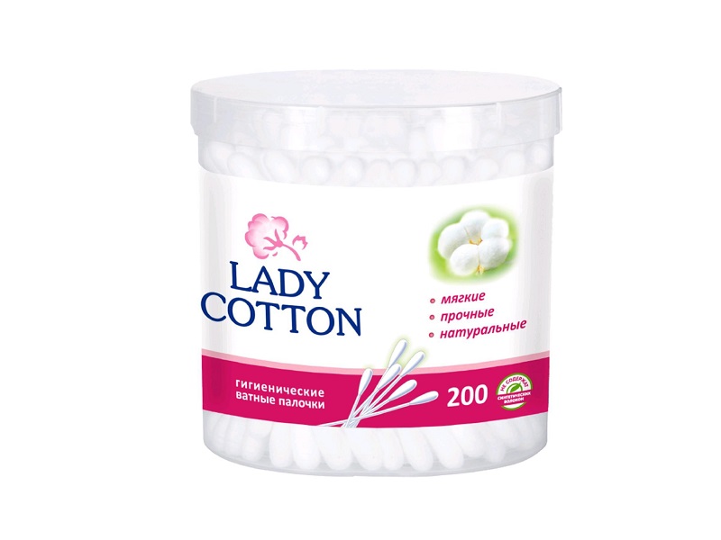 Палочки ватные Lady cotton 200 шт банка