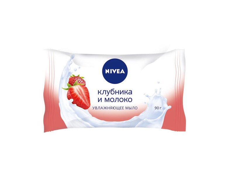   Зеленый Остров Мыло туалетное Nivea Клубника и молоко 90 г.