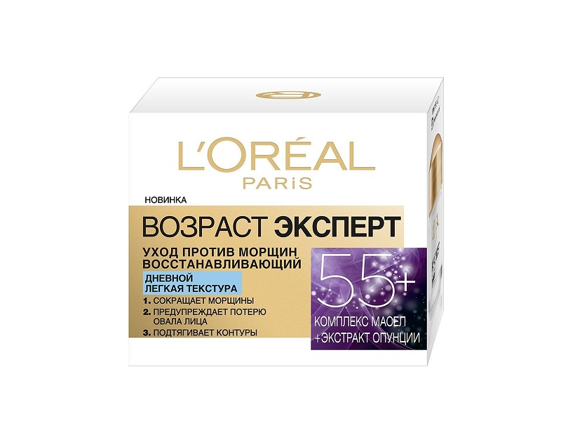 Крема для лица  Зеленый Остров Крем для лица L`Oreal Возраст Эксперт дневной легкая текстура 55+ 50 мл