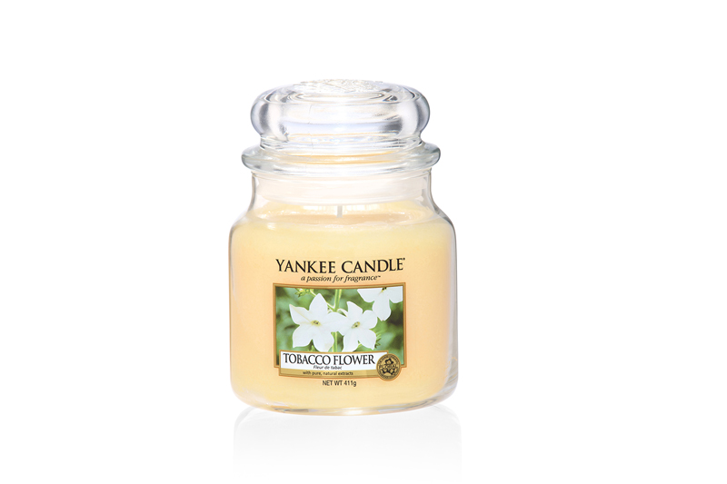 Свеча Yankee Candle средняя в банке Цветок Табака 411 г.