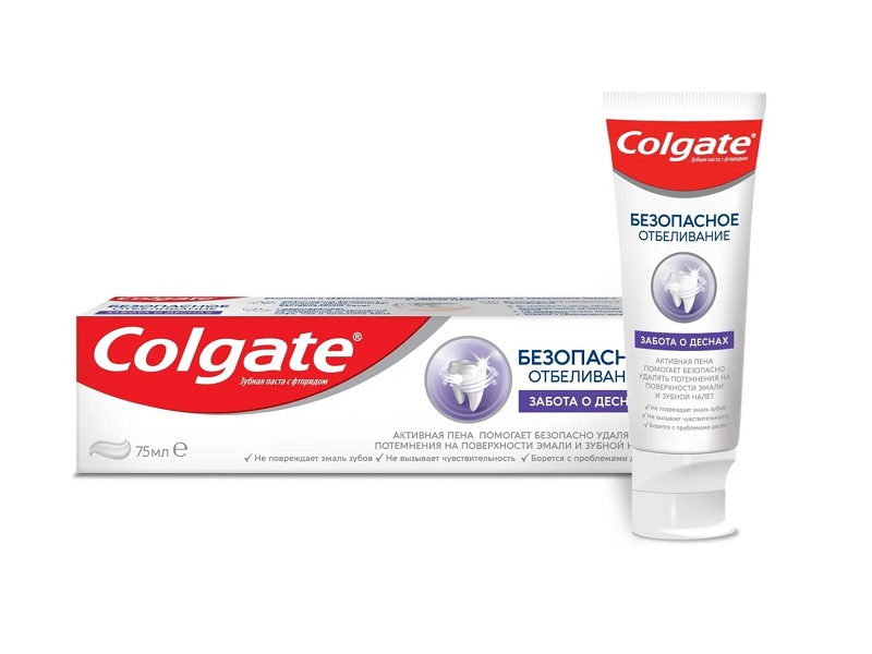 Паста зубная Colgate Безопасное отбеливание Забота о дёснах 75 мл