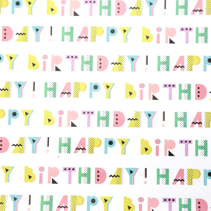 Бумага упаковочная Happy birthday 2 рулона, 70 x 100 см