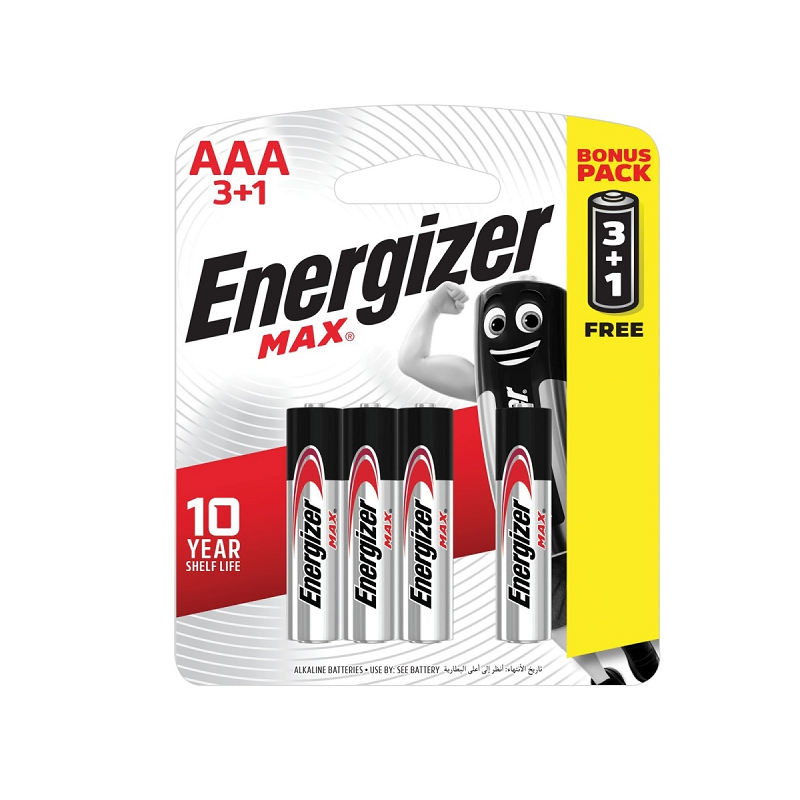 Батарейки  Зеленый Остров Элемент питания Energizer Max LR03 E92 3+1